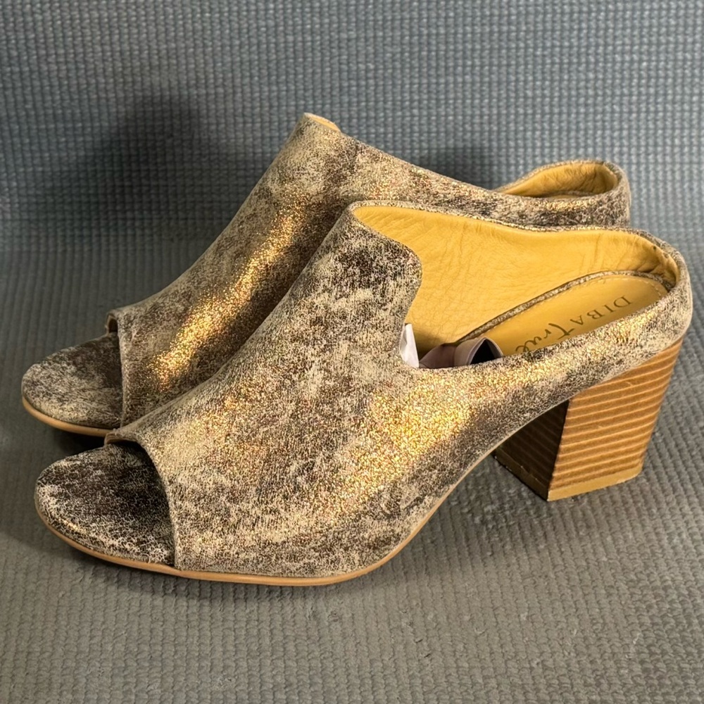 Diba True‎ Women’s Catch She Metallic Gold Open Toe Sandals Size 9.5